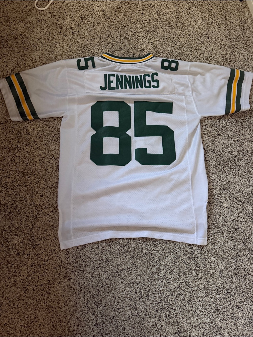 NFL Kids White Green Gold "Jennings 85" Jersey